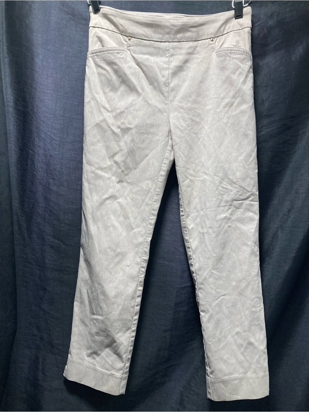 Hilary Radley Beige Pull-On Straight Leg Dress Pants Size M